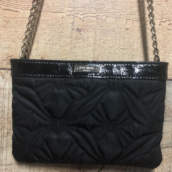 kate spade Bags Kate Spade Black Nylon Quilted Crossbody With Gold